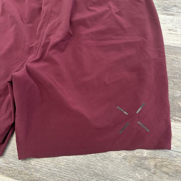 Ten Thousand Interval Maroon Red Medium Elastic Waist Pull On Activewear‎ Shorts - Picture 2 of 11